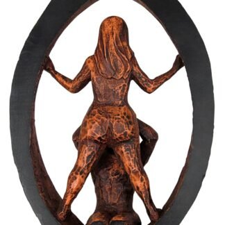 Dryad Design Wiccan Pagan Ritual Wall Plaque - Drawing Down The Moon Art (Wood Finish)
