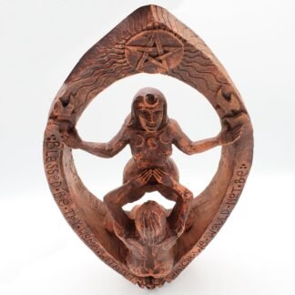 Dryad Design Wiccan Pagan Ritual Wall Plaque - Drawing Down The Moon Art (Wood Finish)