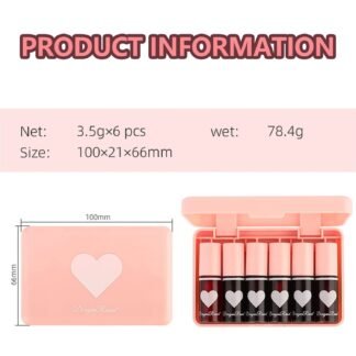 Eakroo 6 Colors Lip Tint Stain Mini Liquid Lipstick Korean Lip Gloss for Women Liquid Blush Lip Plumper Gloss Lip Makeup Non-Stick Cup Lightweight High Pigment - lunas-mystic-emporium.com Eakroo 6 Colors Lip Tint Stain Mini Liquid Lipstick, Korean Lip Gloss for Women, Liquid Blush, Lip Plumper Gloss, Lip Makeup, Non-Stick Cup, Lightweight, High Pigment,...
