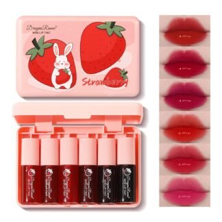 Eakroo 6 Colors Lip Tint Stain Mini Liquid Lipstick, Lip Gloss for Women, Blush for Cheeks, Lip Stain Long Lasting Waterproof, Lip Makeup, Cute Stuff, Non-Stick Cup, High...