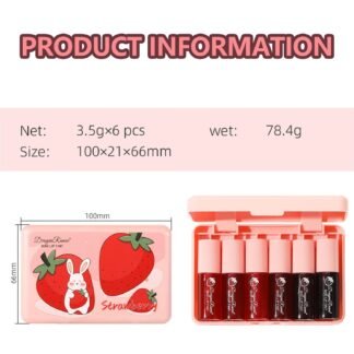 Eakroo 6 Colors Lip Tint Stain Mini Liquid Lipstick, Lip Gloss for Women, Blush for Cheeks, Lip Stain Long Lasting Waterproof, Lip Makeup, Cute Stuff, Non-Stick Cup, High...