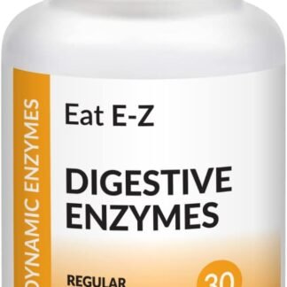 Eat E-Z Digestive Enzymes – Broad-Spectrum Enzyme Blend for Proteins, Carbohydrates, Fats, Dairy & Fiber – Supports Digestive Comfort & Occasional Bloating – 30 Capsules