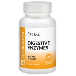 Eat E-Z Digestive Enzymes – Broad-Spectrum Enzyme Blend for Proteins, Carbohydrates, Fats, Dairy & Fiber – Supports Digestive Comfort & Occasional Bloating – 30 Capsules