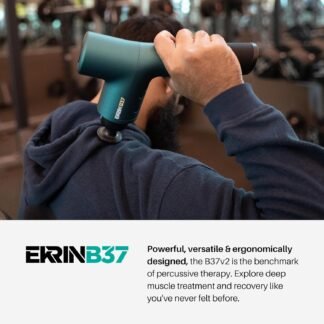 Ekrin Athletics B37v2 Massage Gun - Deep Tissue Massage with High-Powered Brushless Motor - Ergonomic Back Massager for Pain Relief - 5 Speeds, 4 Attachments - Ultra Quiet...