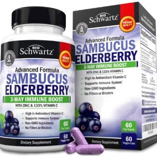 Elderberry Capsules with Zinc and Vitamin C for Adults - Immune Support Vitamins for Women and Men - Black Sambucus Elderberry Vitamin C and Zinc - Immune Defense Multiminerals...