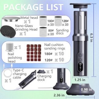 Electric Foot Callus Remover with Nano-Glass Head&Rechargeable Base,6 Speeds Cordless Electric Foot File with Digital Display,Callus Remover for Feet Dead Skin Home Spa Salon...