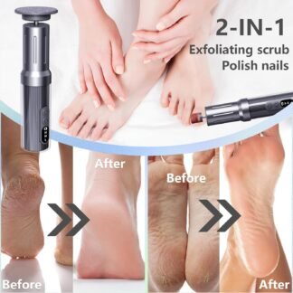 Electric Foot Callus Remover with Nano-Glass Head&Rechargeable Base,6 Speeds Cordless Electric Foot File with Digital Display,Callus Remover for Feet Dead Skin Home Spa Salon...