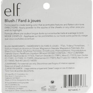 e.l.f. Blush, Long-Lasting Blush For Creating A Natural, Healthy Glow, Flatters Your Skin Tone, Vegan & Cruelty-Free