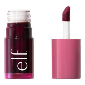 e.l.f. Sheer For It Blush Tint, Multi-Use, Long-Lasting Lip & Cheek Makeup, Creates A Natural Flush Finish, Vegan & Cruelty-Free, Left On Red