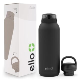 Ello Cooper Twist 18oz Kids Stainless Steel Water Bottle with Chug Lid | Leak Proof Double Walled and Vacuum Insulated | Fits Car Cupholder | Built in Carry Loop | Dishwasher...