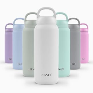 Ello Cooper Twist 18oz Kids Stainless Steel Water Bottle with Chug Lid | Leak Proof Double Walled and Vacuum Insulated | Fits Car Cupholder | Built in Carry Loop | Dishwasher...