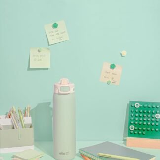 Ello Pop & Fill Stainless Steel Water Bottle with Quick Fill Technology, Double Walled Vacuum Insulated Metal, Leak Proof Locking Lid, Sip & Chug, BPA Free, Holiday Gift for Him...