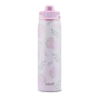 Ello Pop & Fill Stainless Steel Water Bottle with Quick Fill Technology, Double Walled Vacuum Insulated Metal, Leak Proof Locking Lid, Sip & Chug, BPA Free, Holiday Gift for Him...