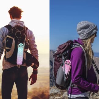 Enerbone 32 oz Drinking Water Bottle with Times to Drink and Straw, Motivational with Carrying Strap, Leakproof BPA & Toxic Free, Ensure You Drink Enough Water for Fitness Gym...