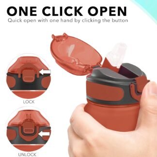 Enerbone 32 oz Drinking Water Bottle with Times to Drink and Straw, Motivational with Carrying Strap, Leakproof BPA & Toxic Free, Ensure You Drink Enough Water for Fitness Gym...