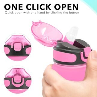 Enerbone 32 oz Drinking Water Bottle with Times to Drink and Straw, Motivational with Carrying Strap, Leakproof BPA & Toxic Free, Ensure You Drink Enough Water for Fitness Gym...