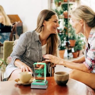 Enjinkail Tree of Life Crystal Cube - 3D Laser Engraved Color Changing LED Light Base | Premium Home Desk Decor, Spiritual Gifts for Women Men, Night Light & Paperweight