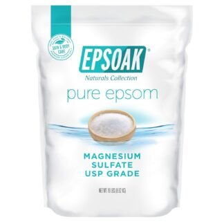 Epsoak Epsom Salt 19 lb. Magnesium Sulfate USP, Resealable Epsom Salt Bulk Bags Unscented, Made in The USA, Cruelty-Free Certified