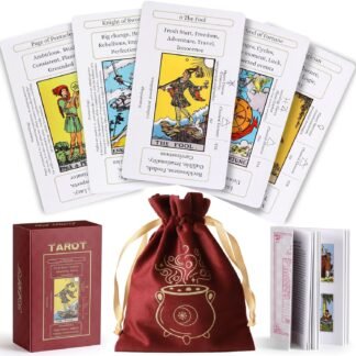 Erbacan Beginner Tarot Cards Deck with Meanings on Them-Tarrot Deck with GuidebookFree Soft Velvet Pouch Bag - lunas-mystic-emporium.com Erbacan Beginner Tarot Cards Deck with Meanings on Them-Tarrot Deck with Guidebook(Free Soft Velvet Pouch Bag)