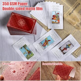 Erbacan Beginner Tarot Cards Deck with Meanings on Them-Tarrot Deck with GuidebookFree Soft Velvet Pouch Bag - lunas-mystic-emporium.com Erbacan Beginner Tarot Cards Deck with Meanings on Them-Tarrot Deck with Guidebook(Free Soft Velvet Pouch Bag)