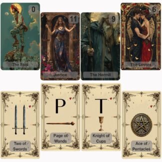Eternal Arcana Tarot Deck, a Minimalist 78-Card Deck, Tarot Cards with Guidebook, is a Modern Tarot Deck for Divination and Meditation, imbued with Mystical Wisdom and Mythical...