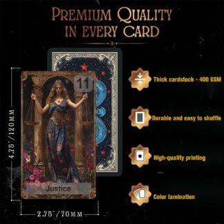 Eternal Arcana Tarot Deck, a Minimalist 78-Card Deck, Tarot Cards with Guidebook, is a Modern Tarot Deck for Divination and Meditation, imbued with Mystical Wisdom and Mythical...