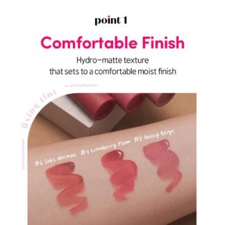 ETUDE Fixing Tint #07 Cranberry Plum (4g) | Long Lasting High Pigmented Liquid Lipstick | Waterproof Lightweight Matte Finish Lip Stain | Full Coverage | Korean Makeup, Kbeauty