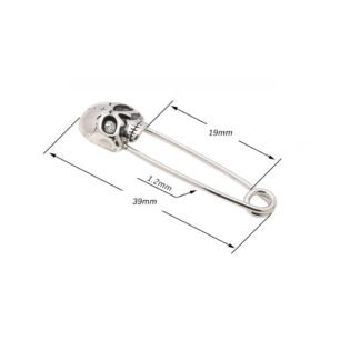 Excepro Nipple Piercing Jewelry Skull Shape Pin Shape 316L Stainless Steel