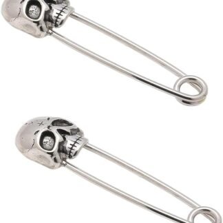 Excepro Nipple Piercing Jewelry Skull Shape Pin Shape 316L Stainless Steel
