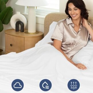 Extra Deep Queen Sheet Set - 6 Piece Breathable and Cooling Sheets - Hotel Luxury Bed Sheets Set - Easy & Secure Fit - Soft, Wrinkle Free and Comfy Sheets Set - White Sheet Set...