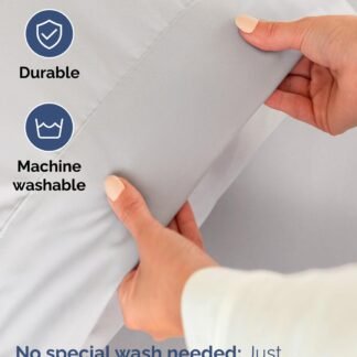 Extra Deep Queen Sheet Set - 6 Piece Breathable and Cooling Sheets - Hotel Luxury Bed Sheets Set - Easy Fit - Soft, Wrinkle Free and Comfy Sheets Set - French Grey Sheet Set...