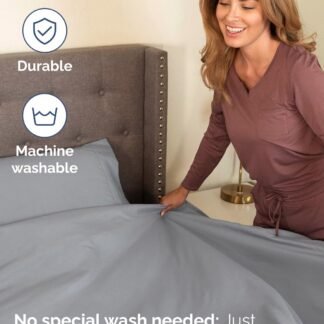 Extra Deep Queen Sheet Set - 6 Piece Breathable & Cooling Sheets - Hotel Luxury Bed Sheets Set - Easy & Secure Fit - Soft, Wrinkle Free & Comfy Sheets Set - Steel Blue Sheet Set...