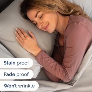 Extra Deep Queen Sheet Set - 6 Piece Breathable & Cooling Sheets - Hotel Luxury Bed Sheets Set - Easy & Secure Fit - Soft, Wrinkle Free & Comfy Sheets Set - Light Grey Sheet Set...