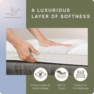 Extra Thick Fitted Mattress Topper - King Size | Soft & Cooling Pillow Top Mattress Pad & Protector | Bed Topper for Back Pain, Straps Stretch 6" to 22" Deep