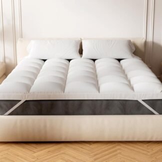 Extra Thick Fitted Mattress Topper - King Size | Soft & Cooling Pillow Top Mattress Pad & Protector | Bed Topper for Back Pain, Straps Stretch 6" to 22" Deep