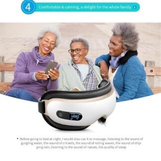 Eye Massager, Portable Electric Eye Massager with Heat Air Pressure Vibration, Rechargeable Eye Therapy Mask, Relieve Eye Strain Dark Circles Eye Bags Dry Eye Improve Sleep