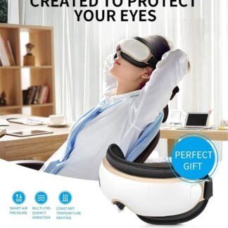 Eye Massager, Portable Electric Eye Massager with Heat Air Pressure Vibration, Rechargeable Eye Therapy Mask, Relieve Eye Strain Dark Circles Eye Bags Dry Eye Improve Sleep
