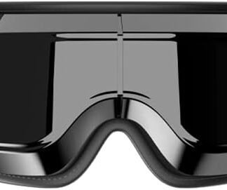 Eye Massager with Airbag Kneading,Constant Temperature Hot Compress, Multi-Frequency Vibration and Bluetooth Music (Black, Large)