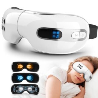 Eye Massager with Heat and Cooling for Migraines Dry Eyes Heated Eye Massager for Sleeping Travel Gifts for Women and Men