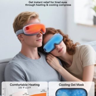 Eye Massager with Heat and Cooling, Thanksgiving Christmas Birthday Gifts for Women Men, Eye Mask for Migraines Women Men Father Mother, Heated Eye Mask for Migraines