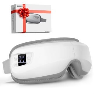 Eye Massager with Heat & Bluetooth Music, Christmas Birthday Gifts for Dad Mom Men Women, Heated Eye Mask for Migraines Relief, Reduce Strain, Headache Relief and Improve Sleep,...