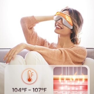 Eye Massager with Heat, Bluetooth Music Heated Massager for Migraines, Relax and Reduce Dark Circles Eye Bags Improve Sleep, Ideal Gifts for Women/Men