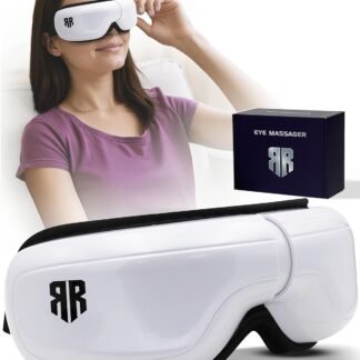 Eye Massager with Heat, Heated Eye Mask, Migraine Relief Device, Warm Compress & Vibration, Improved Sleep, 5 Massage Modes, Folding Design, Christmas/Bday Gift for Friend/Mom/Dad