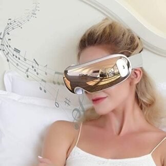 Eye Massager with Heat, Vibration & Compression Therapy, Black, USB Rechargeable