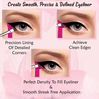 Eyeliner Stencils Pencil Liquid Waterproof Tool For Liner Makeup Brush Pen Stamp Thin Sharpener Cat Eyes Small Angled Wing Tip | Real Beginners Techniques Eye Shadow Lines Gel...