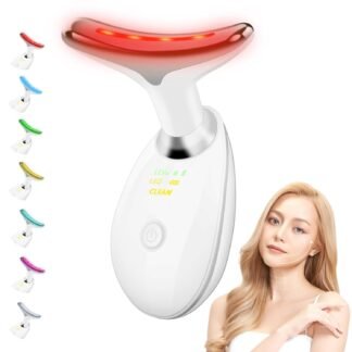 Face and Neck Massager,7 Color LED Facial Massager for Skin Care,Light Therapy for Face, Multifunctional Beauty Massager Tools