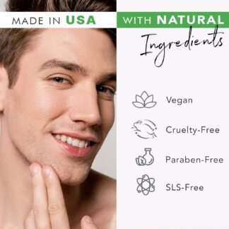 Facial Scrub Exfoliator - USA Made with Natural & Organic Ingredients, Gentle Exfoliating Face Wash for Sensitive & Acne Prone Skin, Microdermabrasion Scrub, Removes Dead Skin...