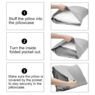 FLXXIE Microfiber Pillow Cases Queen Size Set of 2 Soft Pillowcases with Envelope Closure Wrinkle Resistant Pillow Covers 20x30 Blue - lunas-mystic-emporium.com FLXXIE Microfiber Pillow Cases Queen Size Set of 2, Soft Pillowcases with Envelope Closure, Wrinkle Resistant Pillow Covers, 20x30, Blue