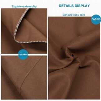 FLXXIE Microfiber Pillow Cases Queen Size Set of 2, Soft Pillowcases with Envelope Closure, Wrinkle Resistant Pillow Covers, 20x30, Brown