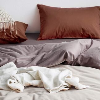 FLXXIE Microfiber Pillow Cases Queen Size Set of 2, Soft Pillowcases with Envelope Closure, Wrinkle Resistant Pillow Covers, 20x30, Brown